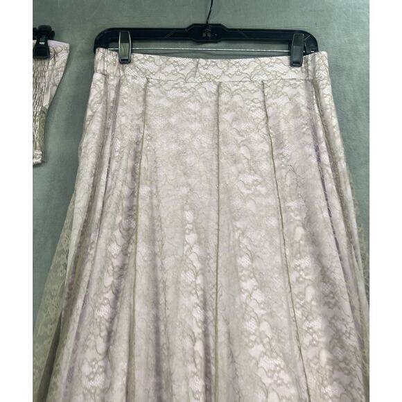 Free People Shape of You Skirt Set Size Medium Lace Top Hips Lo Skirt - Picture 10 of 15
